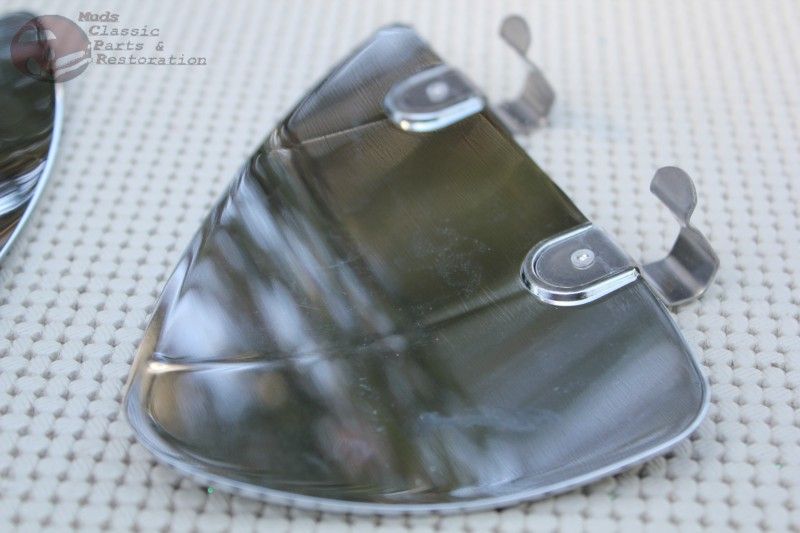 Outside Air Flow Wind Breeze Deflectors Vent Window Accessory Vintage Car Chrome Muds Classic